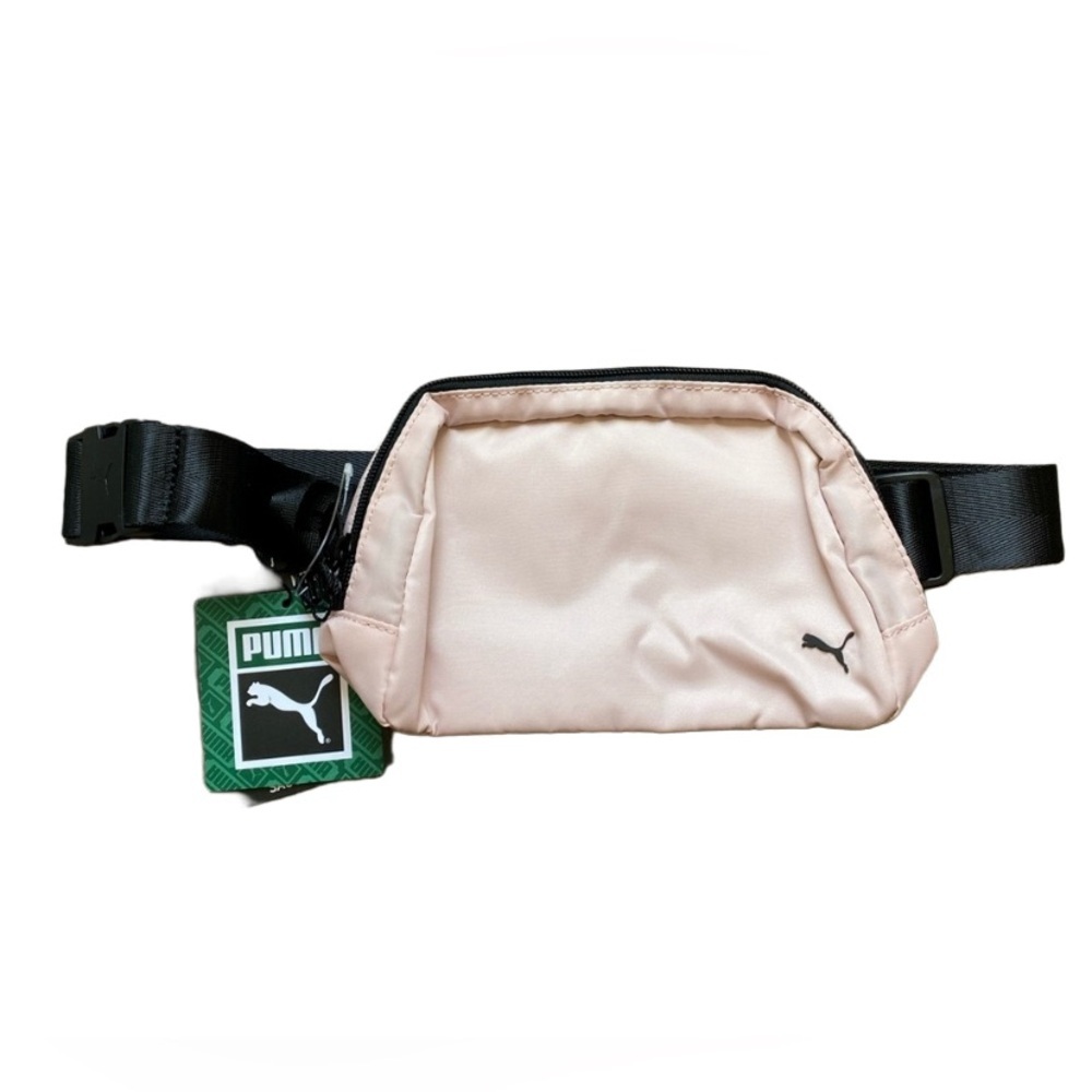 NWT Puma Women’s Light Pink Waist Bag with Black Strap - Picture 1 of 4